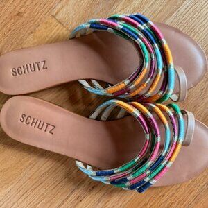 NEW Schutz Multi Colored Sandal, Sz 9